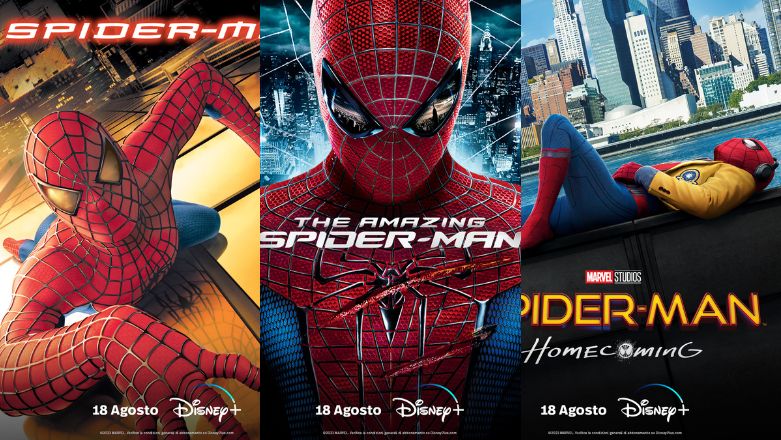 I film di Spider-Man fino a Homecoming arrivano su Disney+